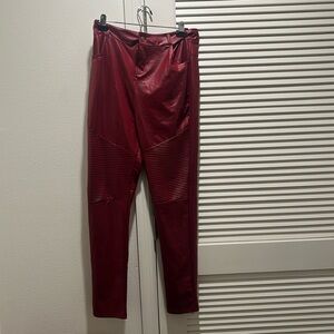 Maroon leather jeans - X-Large, perfect for going out or something casual!